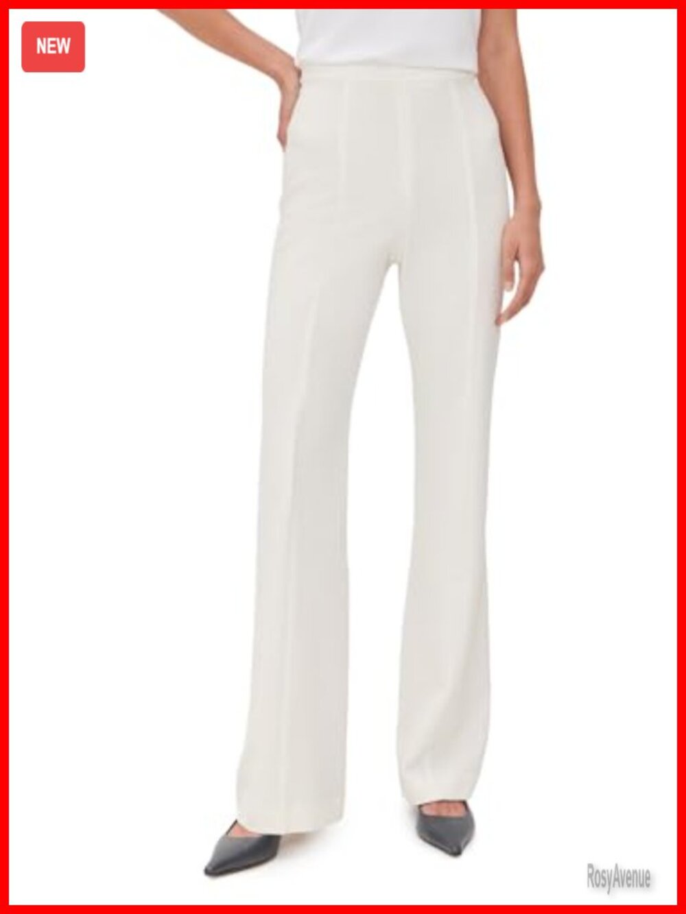 High Rise Wide Leg Pleated Palazzo Work Pants Loose Fit